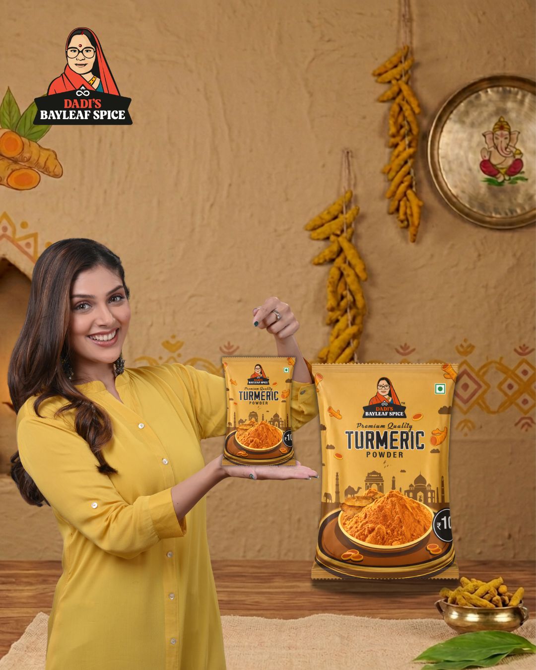 Ishita Chauhan with Turmeric
